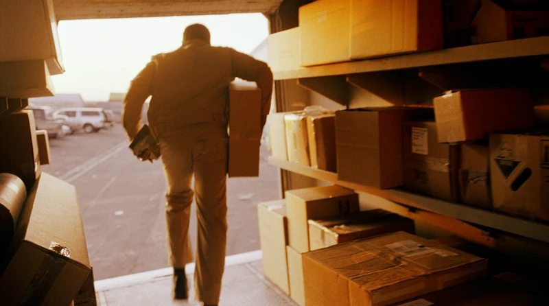 kartony na&nbsp;regałach